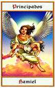 tarot angeles Principado Hamiel